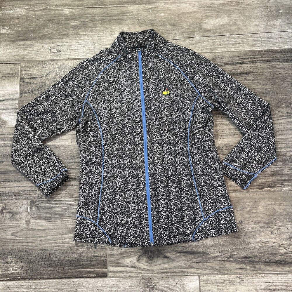 Masters Magnolia Lane Tech Outer Zipped Track Geometric Jacket golf Sz LARGE #14